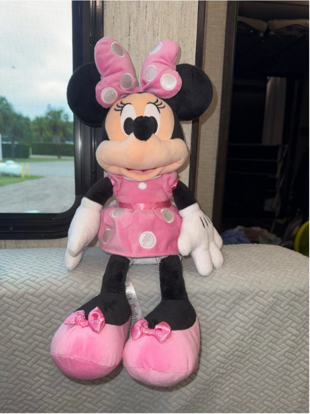 Girls Disney Minnie Mouse Stuffed Animal Plush 19 inch Pink Black